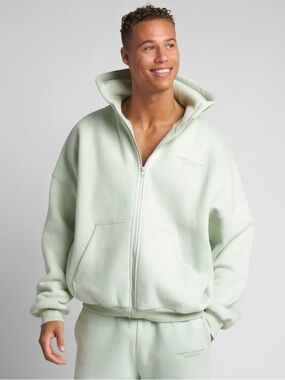 Comfrt Mint Pastel Zip-Up Hoodie